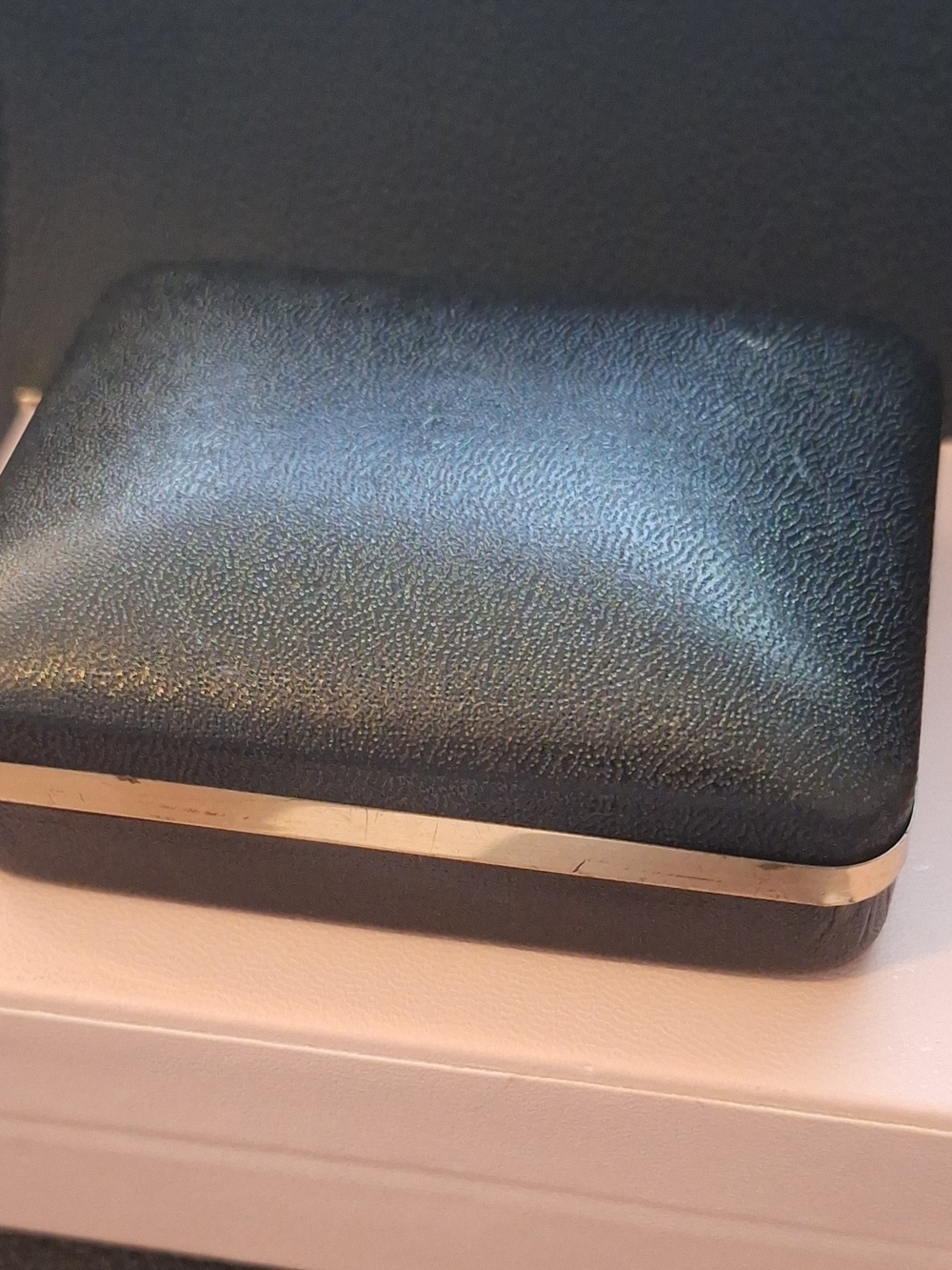 Men's Black Jewelry Case with Silver Accent
